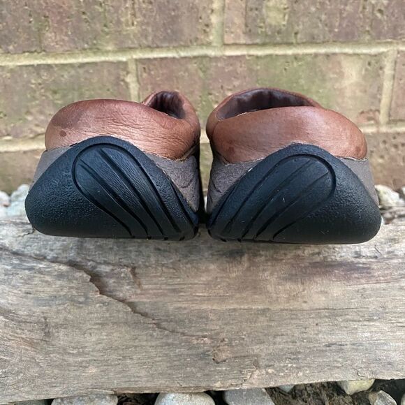 Womens Merrell Jungle Quilted Slides Brown Leather Clogs Mocha Mules Size 7/37.5 - Picture 6 of 10